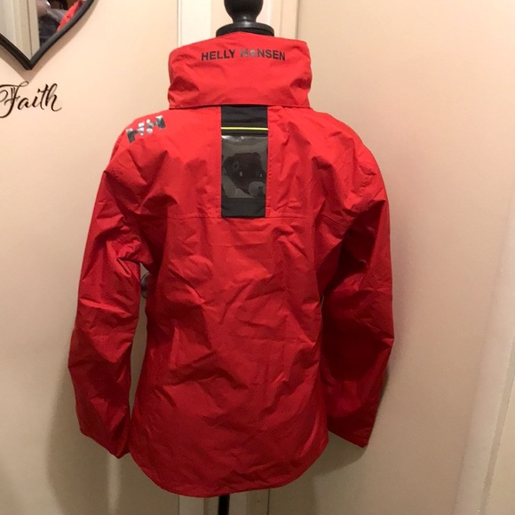 Ladies Red Helly Hansen Crew MidLayer hooded Jacket. smoke free and pet free - Picture 5 of 7